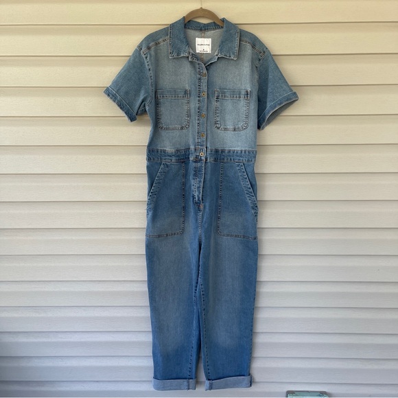 Celebrity Pink Pants - Celebrity Pink Blue Denim Jumpsuit